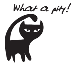 black cat talk sticker #14302835