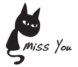 black cat talk sticker #14302838