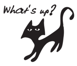 black cat talk sticker #14302839