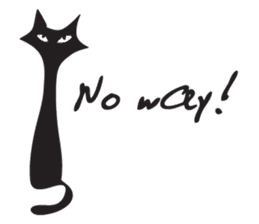 black cat talk sticker #14302840