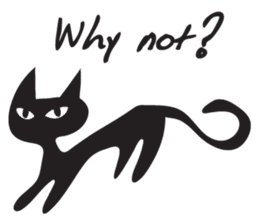 black cat talk sticker #14302841