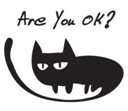 black cat talk sticker #14302842