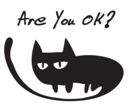 black cat talk sticker #14302842