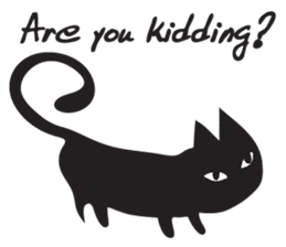 black cat talk sticker #14302843