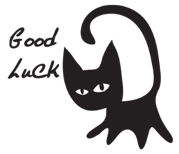 black cat talk sticker #14302844