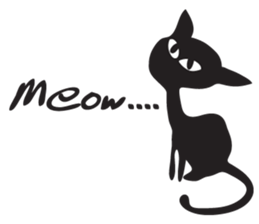 black cat talk sticker #14302845