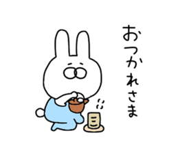 Rabbits wearing overalls sticker #14303642