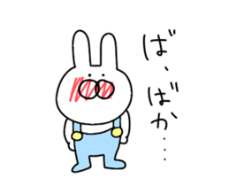 Rabbits wearing overalls sticker #14303646