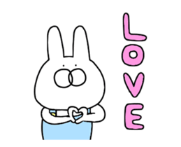 Rabbits wearing overalls sticker #14303648