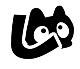 Very cute black cat.(Hiragana version1) sticker #14303857