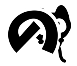 Very cute black cat.(Hiragana version1) sticker #14303870