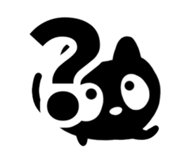 Very cute black cat.(Hiragana version1) sticker #14303885