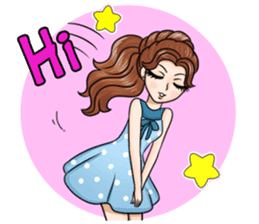 Happy cute girl version3 sticker #14305254