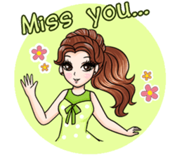 Happy cute girl version3 sticker #14305256