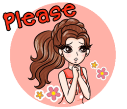 Happy cute girl version3 sticker #14305259