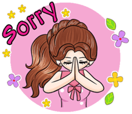 Happy cute girl version3 sticker #14305260