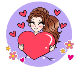 Happy cute girl version3 sticker #14305261