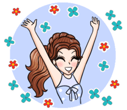 Happy cute girl version3 sticker #14305264