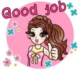 Happy cute girl version3 sticker #14305266