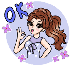 Happy cute girl version3 sticker #14305267