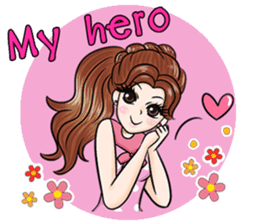 Happy cute girl version3 sticker #14305271