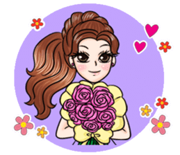 Happy cute girl version3 sticker #14305272