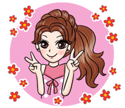Happy cute girl version3 sticker #14305273
