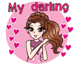 Happy cute girl version3 sticker #14305275