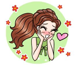 Happy cute girl version3 sticker #14305276