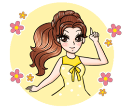 Happy cute girl version3 sticker #14305278