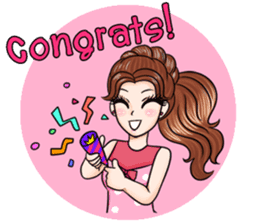 Happy cute girl version3 sticker #14305279