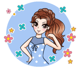 Happy cute girl version3 sticker #14305280