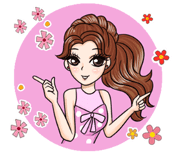 Happy cute girl version3 sticker #14305281