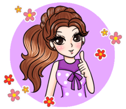 Happy cute girl version3 sticker #14305283