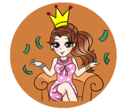 Happy cute girl version3 sticker #14305284