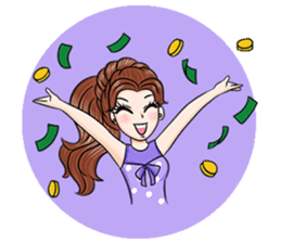 Happy cute girl version3 sticker #14305285