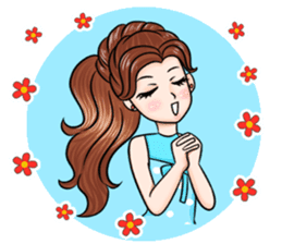 Happy cute girl version3 sticker #14305286