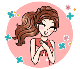 Happy cute girl version3 sticker #14305287