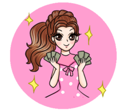 Happy cute girl version3 sticker #14305288