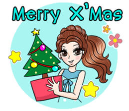 Happy cute girl version3 sticker #14305290