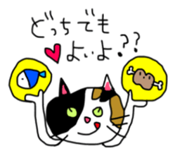 A Tortoiseshell cat. sticker #14305889