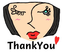 Kaori and funny companions sticker #14306055