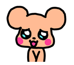 Cute movement bear sticker #14306467