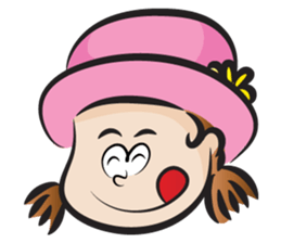 The fierce girl & hat sticker #14306582