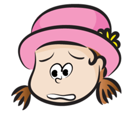 The fierce girl & hat sticker #14306584