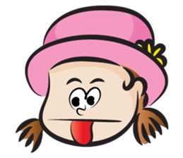 The fierce girl & hat sticker #14306585