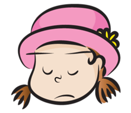 The fierce girl & hat sticker #14306586