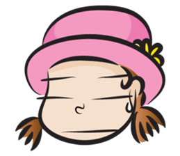 The fierce girl & hat sticker #14306588