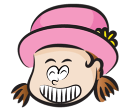 The fierce girl & hat sticker #14306589