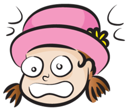 The fierce girl & hat sticker #14306591